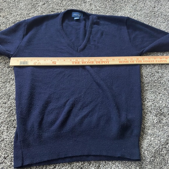 Towncraft Sweater Mens Medium Navy Blue V-Neck Pullover‎ Knit Acrylic Made USA - Picture 9 of 16